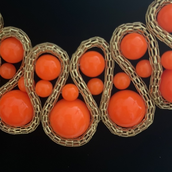 Orange and gold lavallière adjustableNWT - Picture 5 of 12